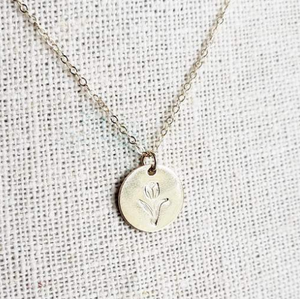 Tulip Necklace (gold or silver)