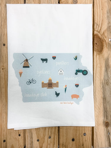 IOWA flour sack towel