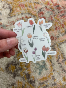 Types of Tulips sticker