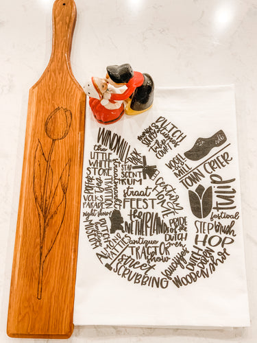 The OC Tulip flour sack towel